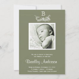 Anúncio do Bebê do Quadro Branco Verde Oleícola