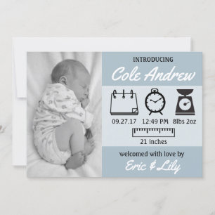 Anúncio do bebê do Stats