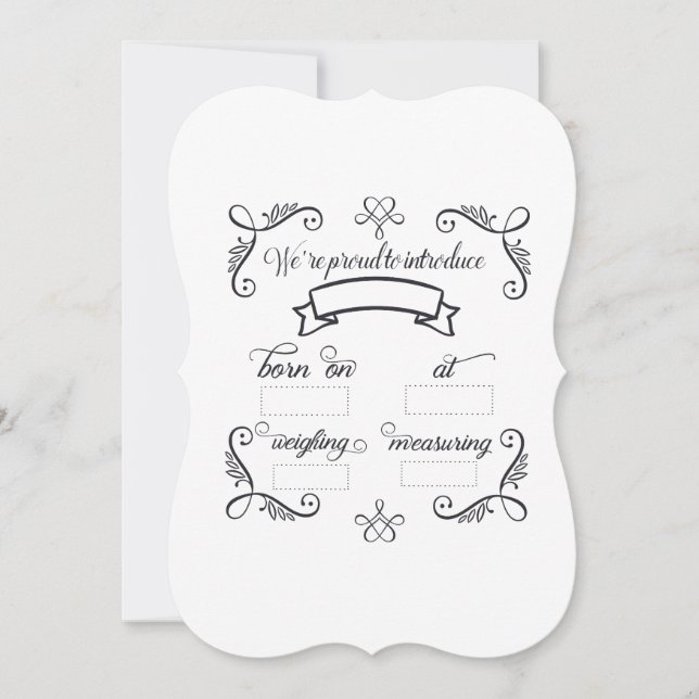 Anúncio do Bebê do Urso Neutro Adorável (Frente)