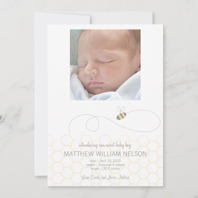 Anúncio do Bebê Honeycomb (Frente)