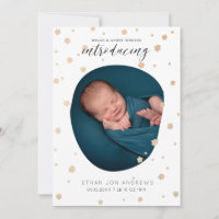 Anúncio do bebê Introdução às estrelas de ouro com