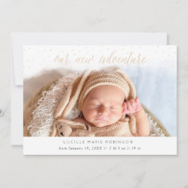 Anúncio do bebê - Nossa nova aventura Dourada