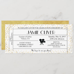 Anúncio do bilhete da graduação do tema do