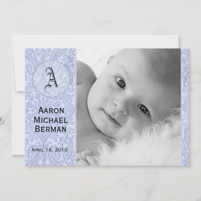 Anúncio do Blue Paisley Baby Boy (Frente)