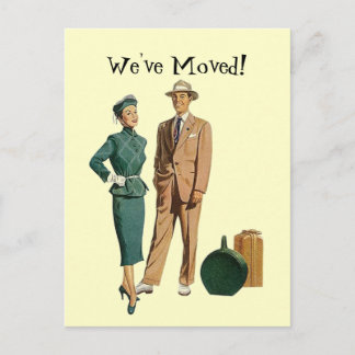 Anúncio do Casal de Vintage do Cartão-Postal Retro