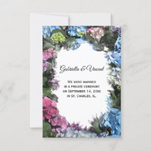 Anúncio do Casamento de Quadro da Flor Hydrangea