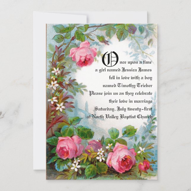 Anúncio do casamento do conto de fadas (Frente)