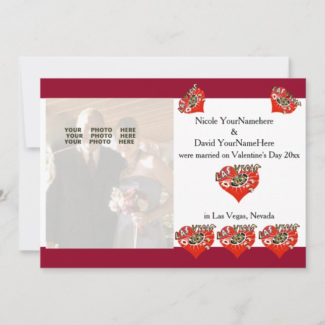 Anúncio do casamento dos namorados de Las Vegas (Frente)