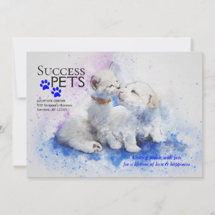 Anúncio do centro da adopção do gatinho e do