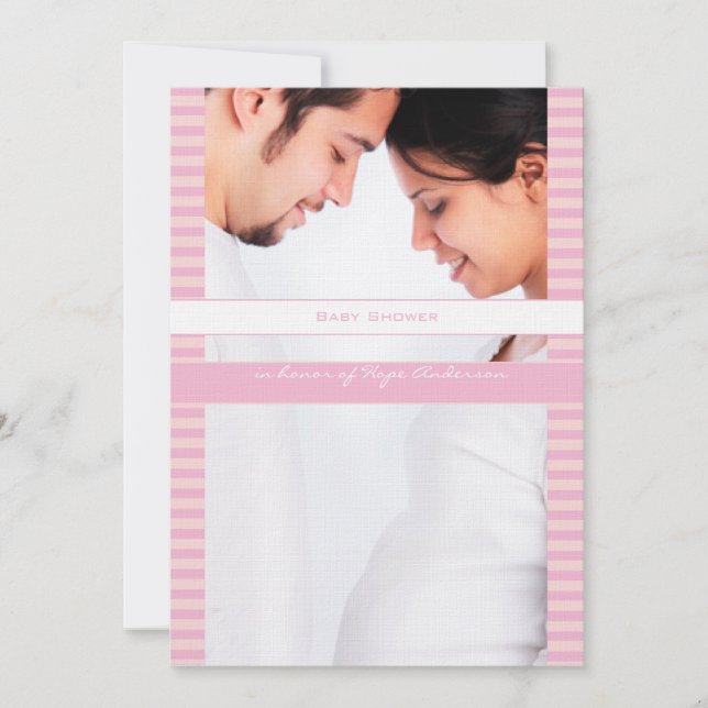 Anúncio do Chá da mãe Photo Baby Girl (Frente)