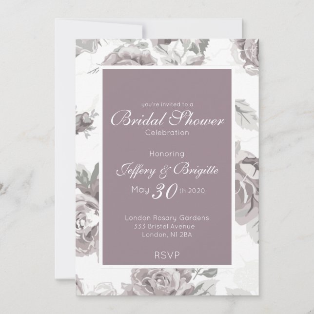 Anúncio do chá de panela rosa rosa Dusty (Frente)