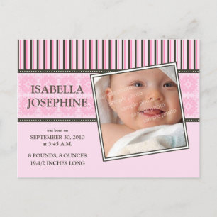 Anúncio do Damask & Stripes Pink Baby