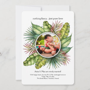 Anúncio do Elopement da foto do quadro da folha