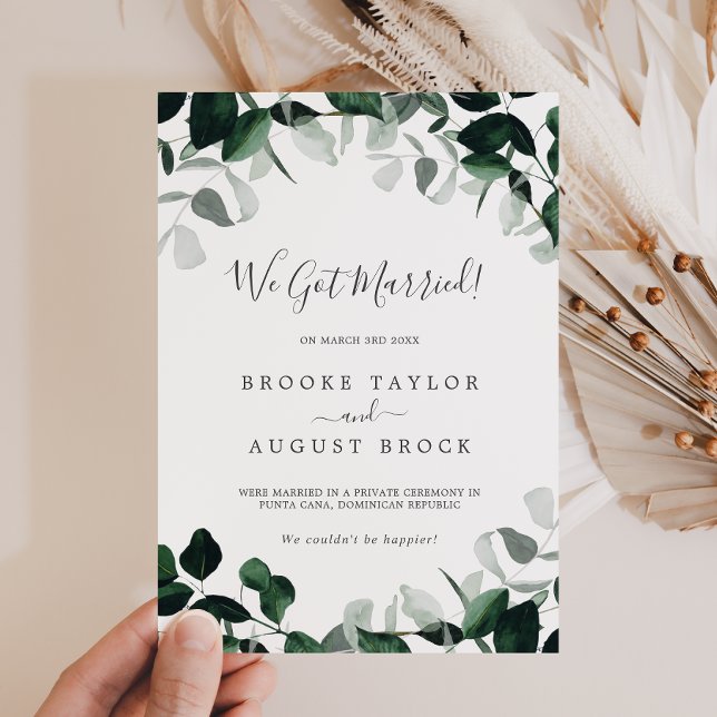 Anúncio do Elopement Emerald Greenery (Criador carregado)