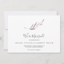 Anúncio do Elopement Verde de inverno