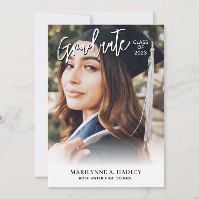 Anúncio do Formando de Foto Moderno (Frente)