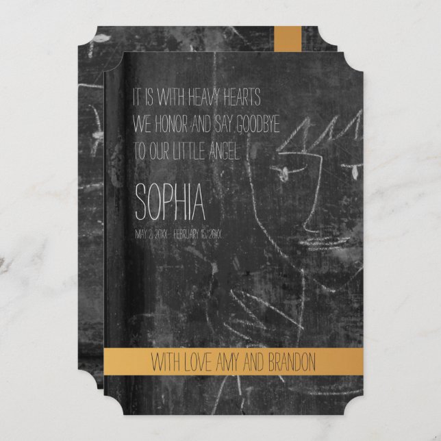 Anúncio do Funeral das Minhas Crianças Anjos (Frente/Verso)