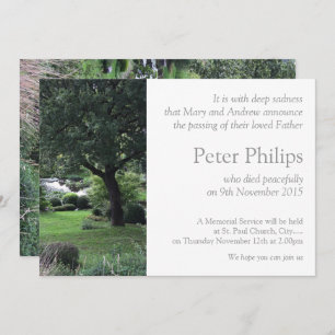 Anúncio do Funeral de Jardim Pacífico de Árvore 6