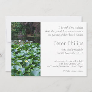 Anúncio do Funeral do Jardim 5 Lotus