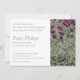 Anúncio do Funeral Memorial do Jardim 1 Tulips