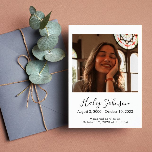 Anúncio do Funeral Minimalista (Criador carregado)