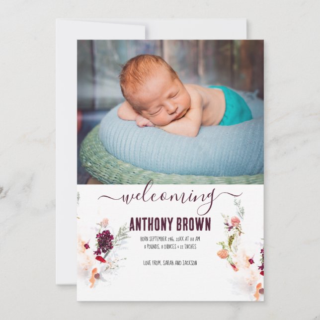 Anúncio do GREEN & ORANGE WATERCOLOR BABY (Frente)