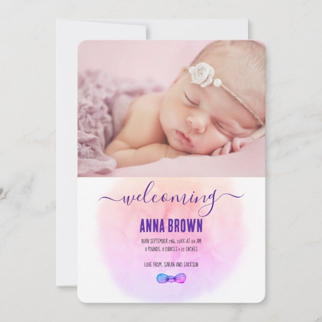 Anúncio do GREEN & ORANGE WATERCOLOR BABY (Frente)