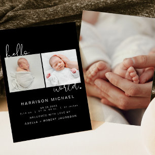 Anúncio do JOVI Modern Black Boho Photo Newborn
