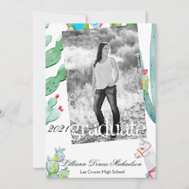 Anúncio do Mais velho 5 x 7 Boho Llama Bohemian Ca (Frente)