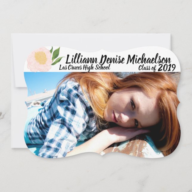 Anúncio do Mais velho 5x7 Pink Cosmos em Branco (Frente)