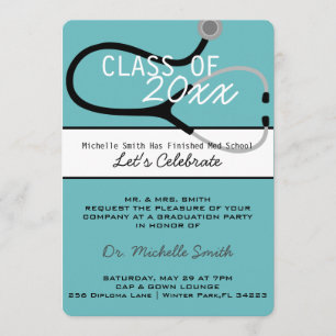 Anúncio do médico graduação do estetoscópio