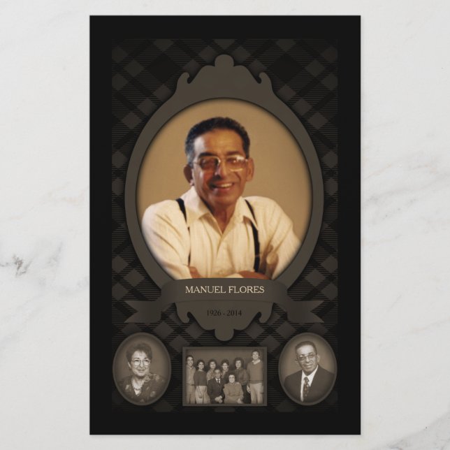 anúncio do memorial de fotos da família (Frente)