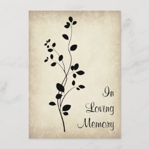 Anúncio do Memorial do Design Funeral Leafy Vine