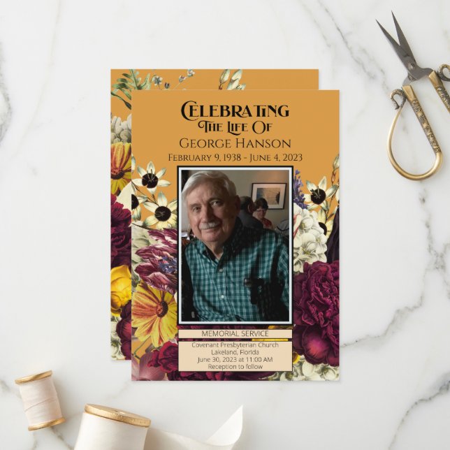 Anúncio do Memorial do Funeral do Autumn (Frente/Verso In Situ)