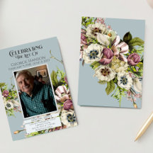 Anúncio do Memorial do Funeral Floral Verde