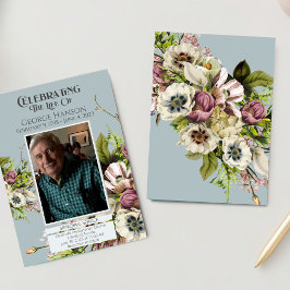 Anúncio do Memorial do Funeral Floral Verde