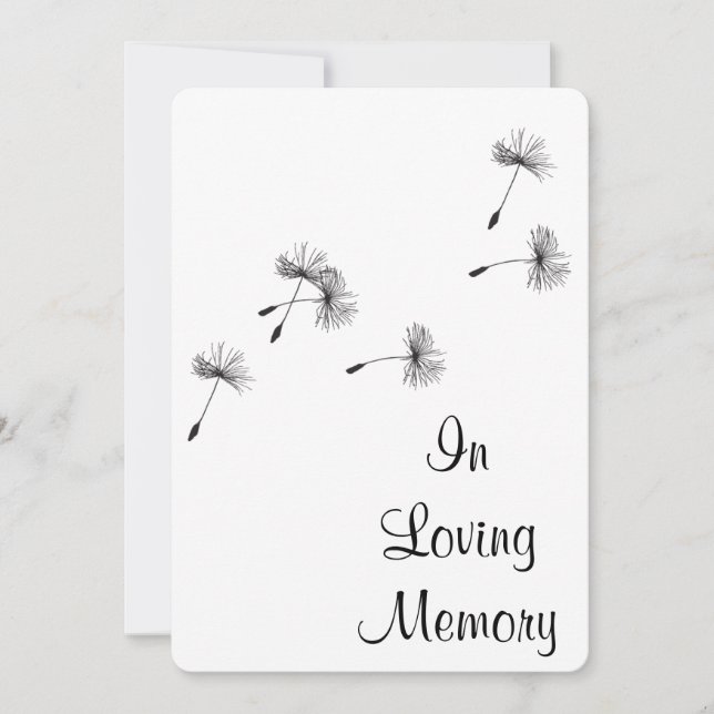 Anúncio do Memorial Funeral Dandelion Seed PuFF (Frente)