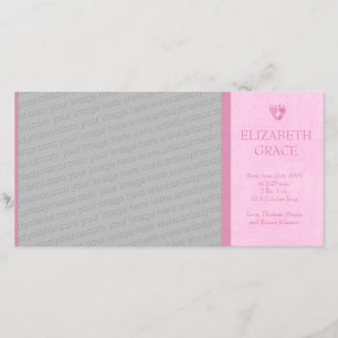 Anúncio do nascimento da foto das pegadas do bebé