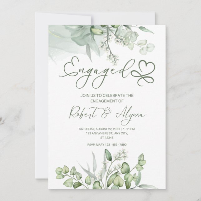 Anúncio do noivado (Frente)