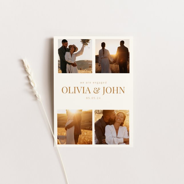 Anúncio do noivado com Quatro Fotos (Criador carregado)