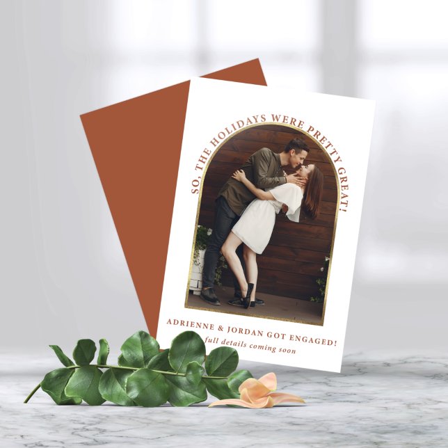 Anúncio do Noivado de Foto do Arch Dourado Terraco (Criador carregado)