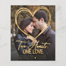 Anúncio do Noivado de Foto do Coração 2 do Orçamen