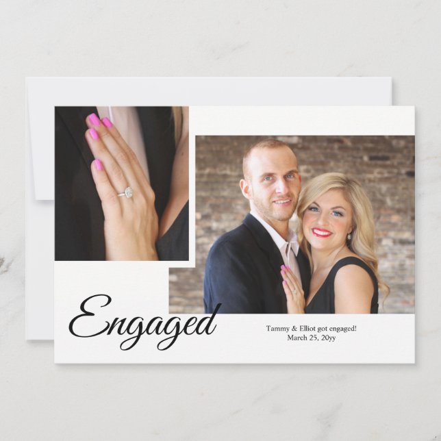 Anúncio do Noivado de Fotografia do Script Showy (Frente)