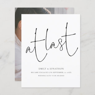 Anúncio do Noivado de Fotografia do Último Script