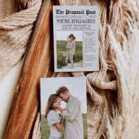 Anúncio do Noivado de jornal Salvar a Data