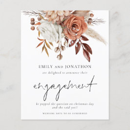 Anúncio do Noivado do Terracotta Florals