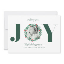 Anúncio do Novo Bebê da Wreath de Natal