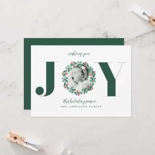 Anúncio do Novo Bebê da Wreath de Natal