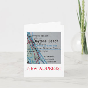 Anúncio do novo endereço na praia de Daytona