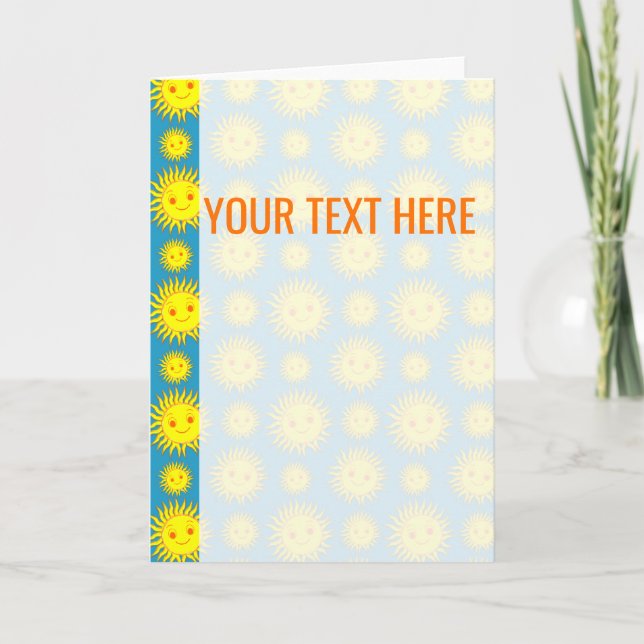 Anúncio do Padrão de Rosto de Sol Amarelo (Frente)